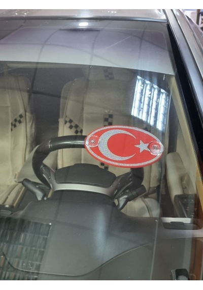 Ay Yıldız Vantuzlu Oval Dekor Pleksi Plaka Özel Aynalı Yazı