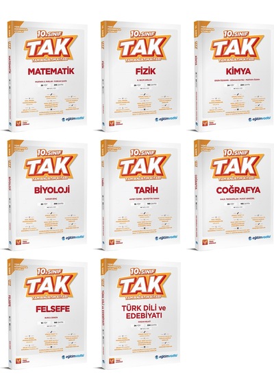 Eğitim Vadisi 2026 10. Sınıf Tak Tam Anlatım Kitabı Seti Tam Set 7 Kitap