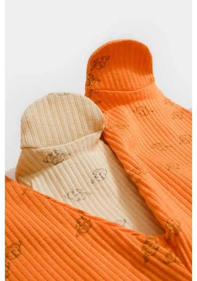 BabyCosy Modal Fil Baskılı 2 Li Patikli Pantolon 001