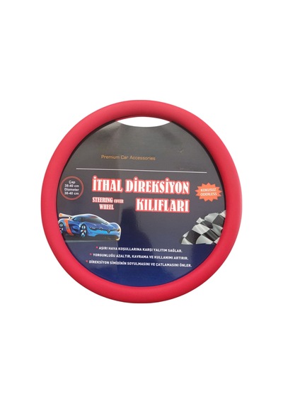 Silikon Direksiyon Kılıfı Kırmızı Kırmızı