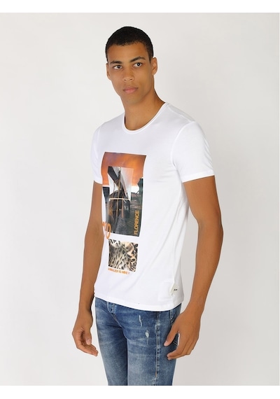 Roberto Cavalli Erkek Tshirt /M.Rob.0421.14024 Beyaz