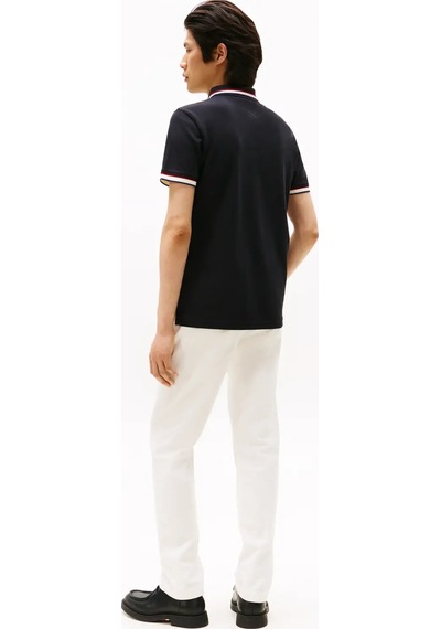 Tommy Hilfiger Cuff Interest Slım F, Bds Siyah Erkek Polo Yaka T-shirt