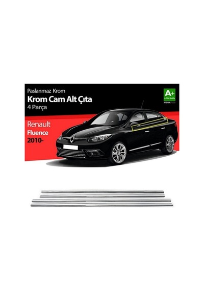Renault Fluence Krom Cam Çıtası 4 Prç. 2010 Ve Üzeri P. Çelik