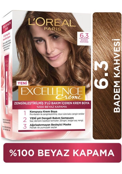 L'Oréal Paris Excellence Creme Saç Boyası - 6.3 Badem Kahvesi