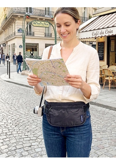 Travel Check - Siyah Seyahat Güvenlik Bel Para Çantası Kesesi