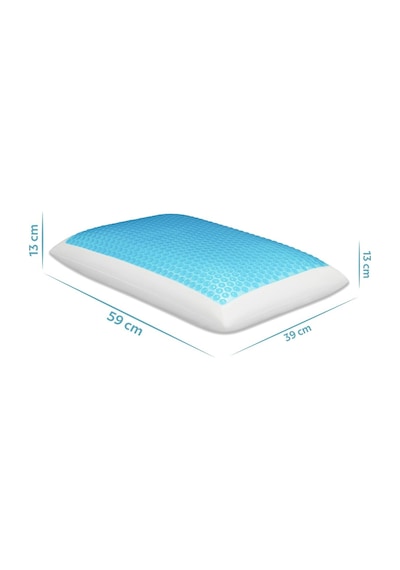 Viscofoam Evva Terletmeyen Ortopedik Yastık Serinleten Visco Yastık Jelli Yastık 59x39x13 CM
