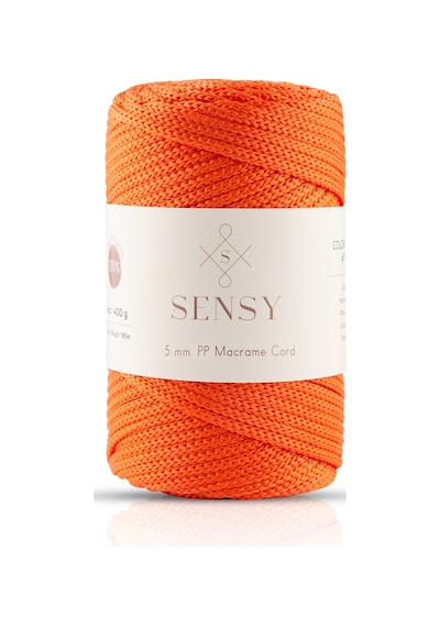 5 Mm - 400 Gr Polyester Makrome Ipi Portakal 95 M Polyester Makrome Ip Supla Ip Ve Çanta Ipliği