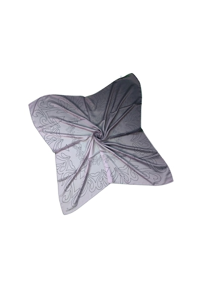 Mim Eşarp Valino Degrade Desenli Şifon Eşarp 90x90 Cm Açık Lila