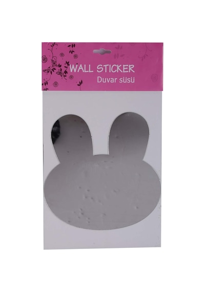 Bosphorus Aynalı Duvar Süsü Sticker Tavşan Şekilli Çok Renkli