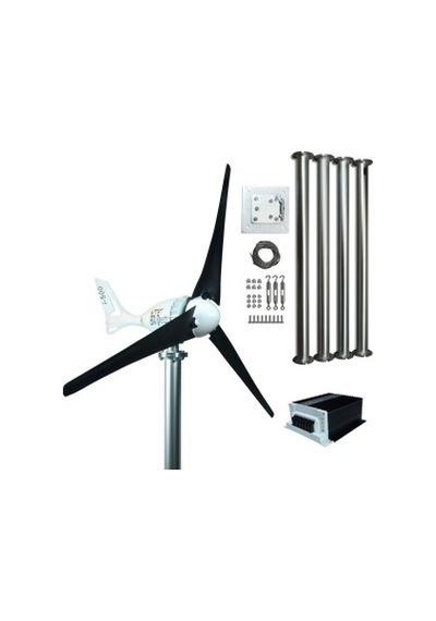 Set İ-500 12v Rüzgar Türbini +hibrit Şarj Kontrol Cihazı + Direk Seti İsta-breeze