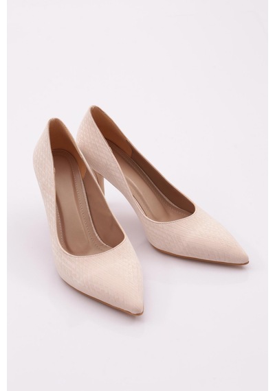 Dgn 1002 Kadin Topuklu Stiletto Ayakkabi 1002-2453-R9093 Ten