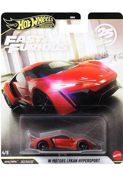Hot Wheels Premium Series 25.yıl Özel Fast & Furious W Motors Lykan Hypersport Hnw46 - Jhw70-la10 Çok Renkli