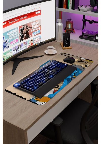 Poppy Playtime Kaymaz Dikişli Kauçuk Oyuncu Mousepad V4 - 70x30 Xl Gaming Mouse Pad Fare Altlığı