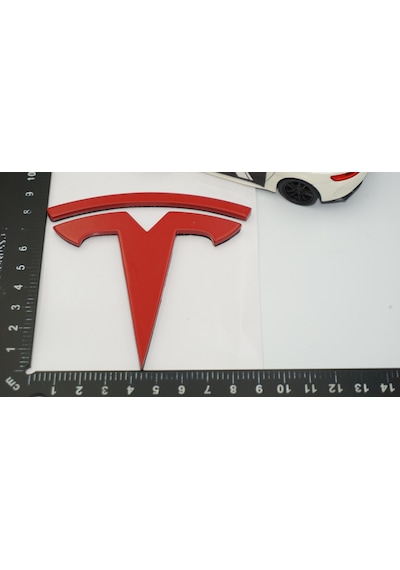 Dk Tuning Tesla Logo Model 3 X Y Bagaj 3m Kırmızı Rozet Amblem