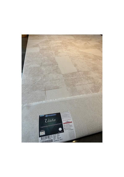 Merinos Vista Krem Renk %100 Akrilik Parlak Dokuma Bej Geometrik Desenli Yumuşak Dokulu Salon Oturma Odası Halısı 76644-61