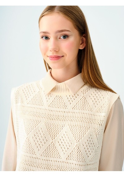 LOFT Loose Fit Kadın Kazak Ekru