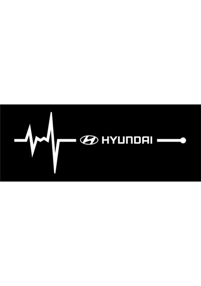 Oto Sticker Hyundai Nabız Kalp Atışı Sticker 2 Adet V1