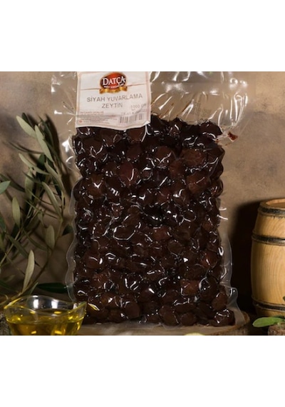 Datça Yuvarlama Siyah Zeytin Vakum Paket 1 KG