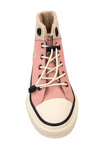 Papucumun Dünyası Çocuk Erkek/kız Yüksek Bilekli Bağcıklı Spor Ayakkabı Sneaker Pembe