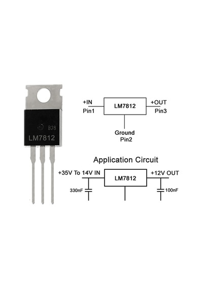 L7812cv 3 Pin Dc 12v Lineer Voltaj Düşürücü Regülatör Enregre Dıp To220 Dc Dc 35v 1.5a Ldo