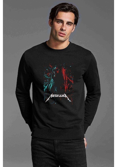 Metallica Kohl Center Usa Rock Metal Baskılı Siyah Erkek Sweat (528942130)
