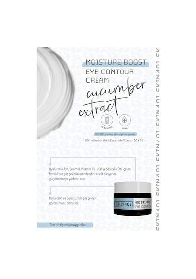 Skin401 Moisture Boost Ultra Nemlendirici Göz Çevresi Kremi 20ml