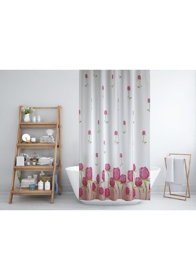 Zethome Jackline Banyo Duş Perdesi 7017 Çift Kanat 2X120X200 Çok Renkli