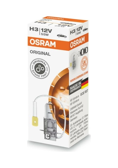 12V H3 Sis Farı Ampulü 55W 10 Adet Osram 64151 Alman Malı