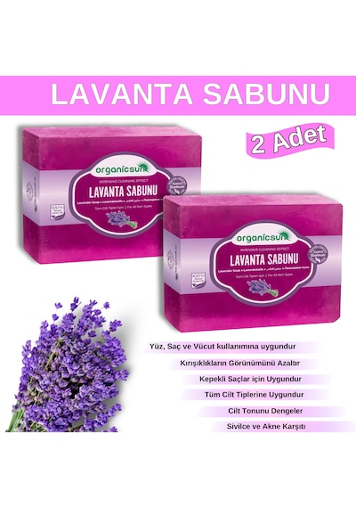 Organicsun Doğal Lavanta Sabunu 2 x 140 G