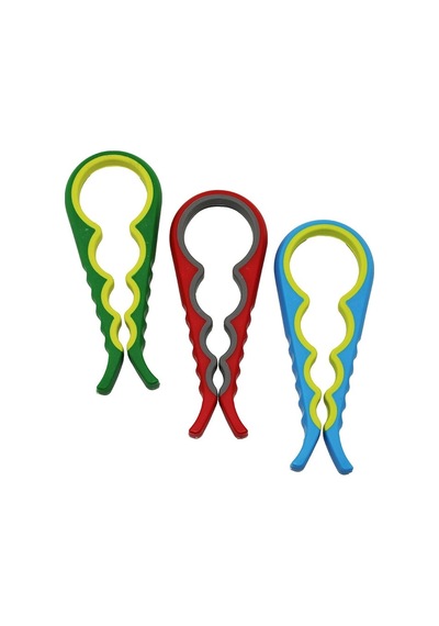 4 Boy Plastik Kavanoz - Şişe Açacak Renkli Bx40 Çok Renkli