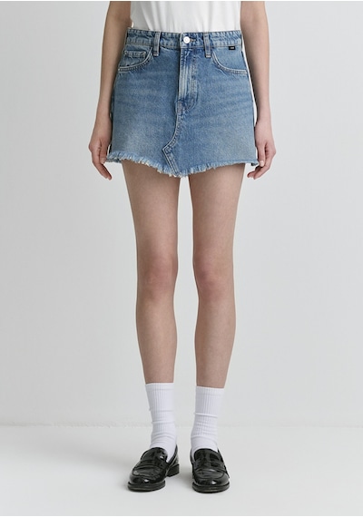 Mavi - Tiera Classic Denim Puslu Indigo Mavi Jean Etek 1310654-89730 Mavi