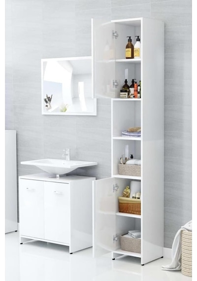 Parlak Beyaz Yapışkanlı Kaplama Folyosu 50 Cm X 1 Mt