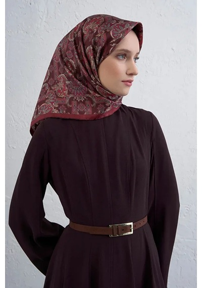 Armine Sura İpek Eşarp -2025/2026 -9416 Bordo