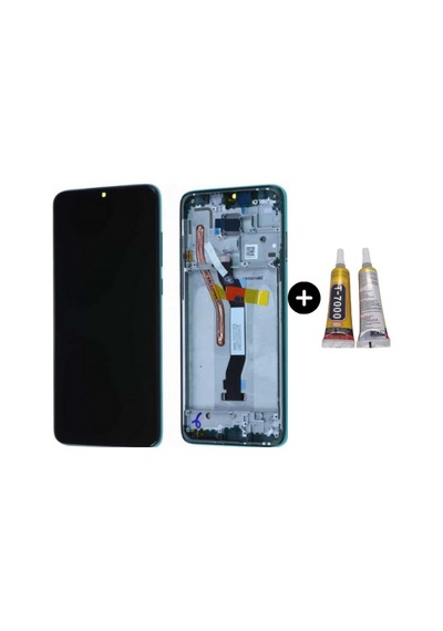 Redmi Note 8 Pro Uyumlu Oled Çıtalı Lcd Ekran Dokunmatik Yeşil + B7000