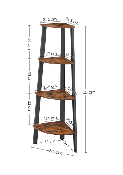 Vasagle Köşe Rafı, Ayaklı Raf, Kitaplık, 4 Raflı Merdiven Rafı, Kolay Montaj, Sağlam Çelik Çerçeve, Oturma Odası, Yatak Odası, Balkon, Endüstriyel Tas Vasagle Köşe Rafı, Ayaklı Raf, Kitaplık, 4 Raflı Merdiven Rafı, Kolay Montaj, Sağlam Çelik Çerçeve, Oturma Odası, Yatak Odası, Balkon, Endüstriyel Tas