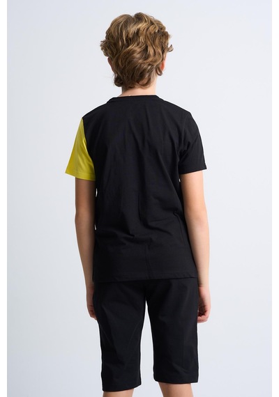 Alexander Gardi Alexandergardı Baskılı Çocuk T-shirt-şort İkili Takım Sarı - Siyah