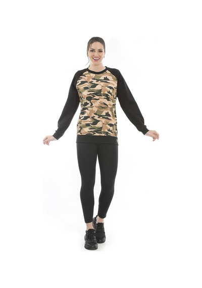 Alexandergardı Kadın Kamuflaj Desenlı Sweatshirt (Un-14591)