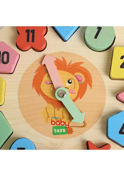 Baby Toys Montessori Ahşap Puzzle Saat Byt-9889