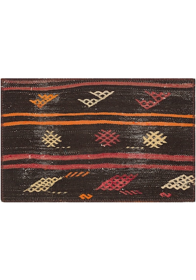 Renkli Çiçekli El Dokuma Kilim Paspas