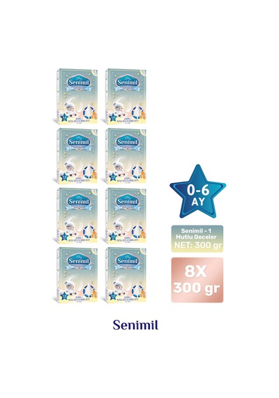 Senimil 1 Mutlu Geceler Bebek Sütü 300 G 8 Adet
