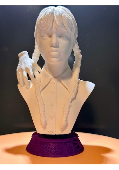 Wednesday Addams Family Thing Biblo Büst Tip 2 3d Baskı Aksiyon F
