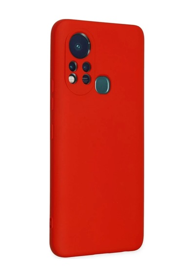 İnfinix Hot 11s Uyumlu Kılıf Nano İçi Kadife Silikon - Kırmızı