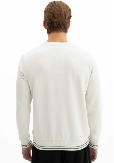AR-MA Arma Erkek Basic Regular Fit Selanik Kumaş Bisiklet Yaka Sweatshirt Kazak 001