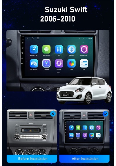 Exvol Suzuki Swift 2006-2010 Android Multimedya 4gb/64gb Carplay