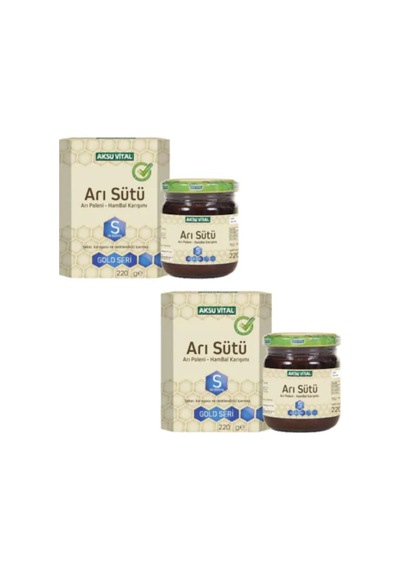 Aksu Vital Gold S 18.000 MG Arı Sütü Arı Poleni Ham Bal Karışımı 2 x 220 G