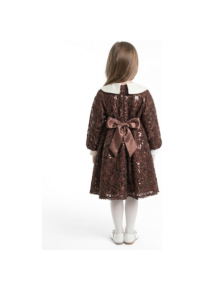 Xo Kids Kız Çocuk Elbise 3-7 Yaş 1025 Kahverengi