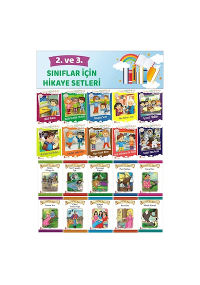 2.ve 3.sınıflar İçin 20 Li Hikaye Seti 64 Sayfa