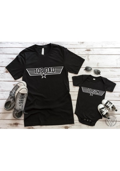Baba Oğul Top Dad Son Zıbın Tshirt
