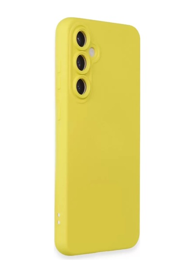 Samsung Galaxy S23 Fe Kılıf Nano İçi Kadife Silikon - Sarı Standart