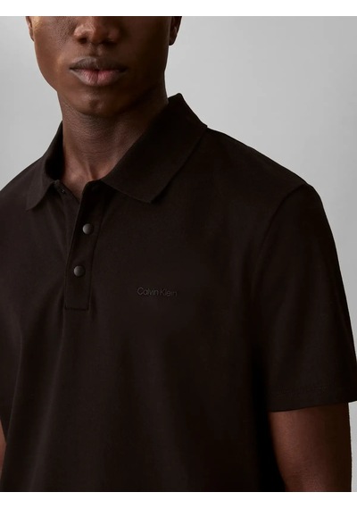Calvin Klein Ss Tech Bırdseye Int, Ub1 Siyah Erkek Polo T-shirt